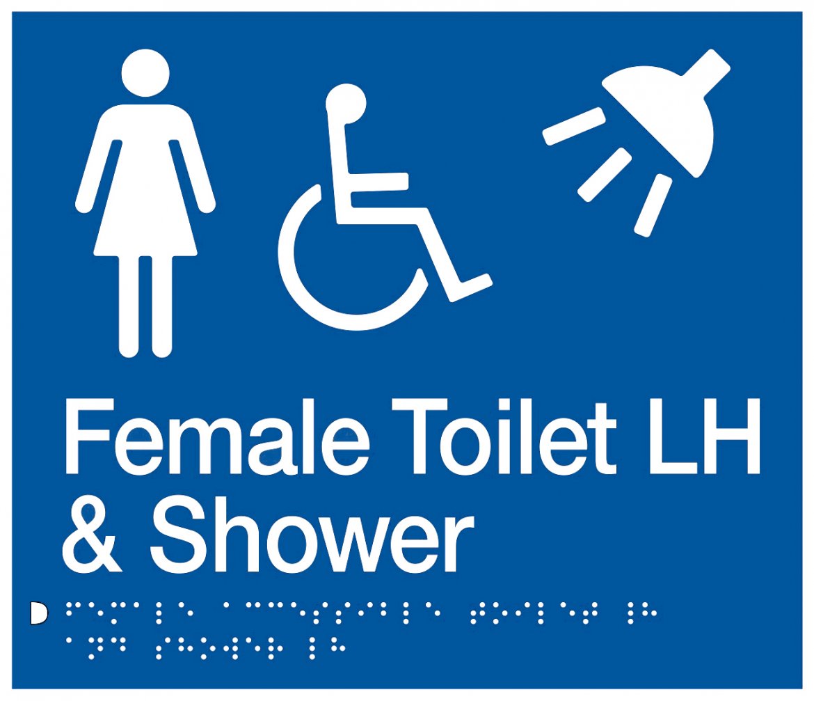 Female Braille Signage Art Bathrooms