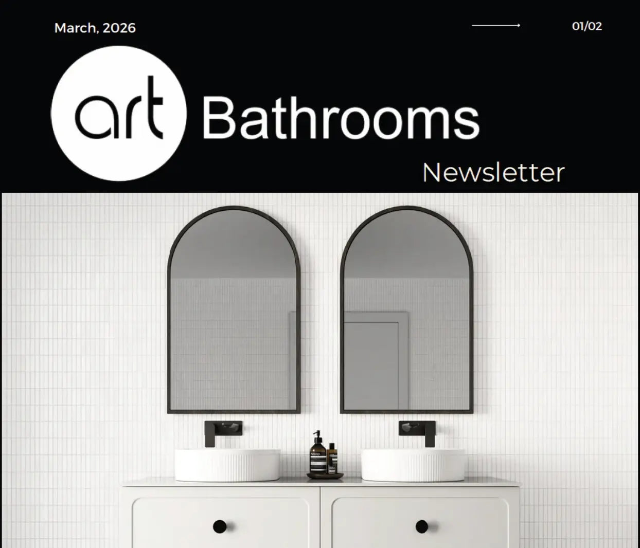 March Newsletter 2026 Art Bathrooms