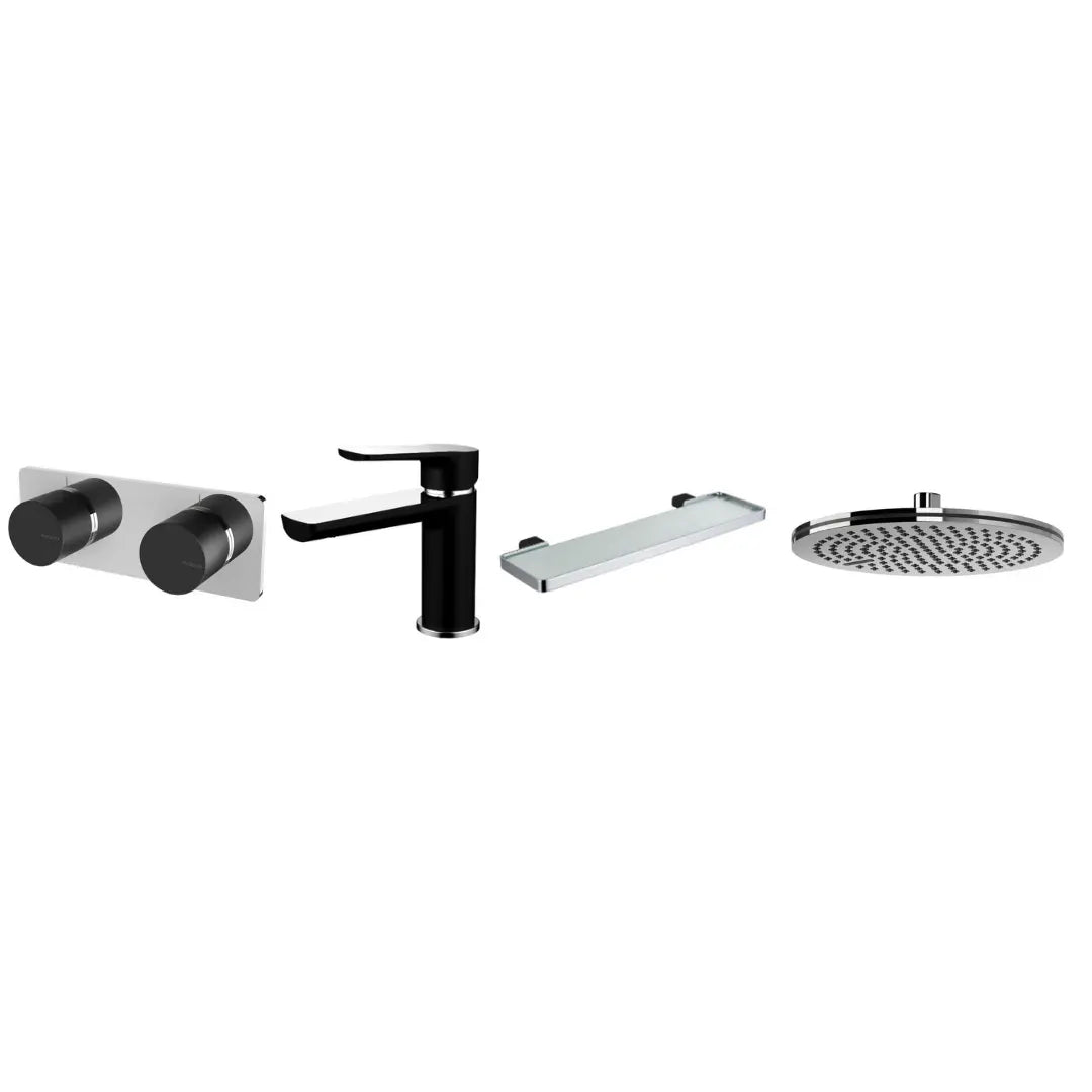 Chrome-Matte-Black Art Bathrooms