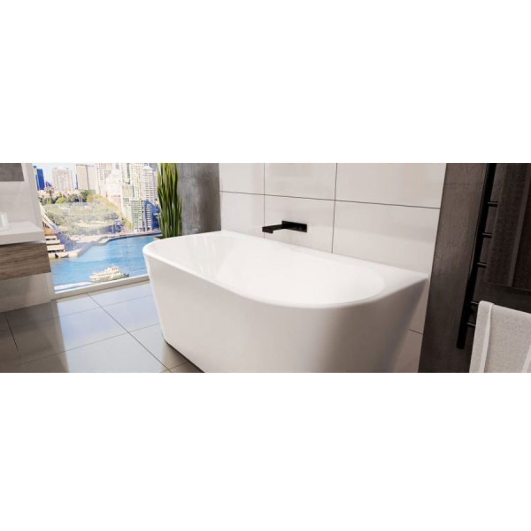 SpaceSaving Back to Wall Baths Art Bathrooms