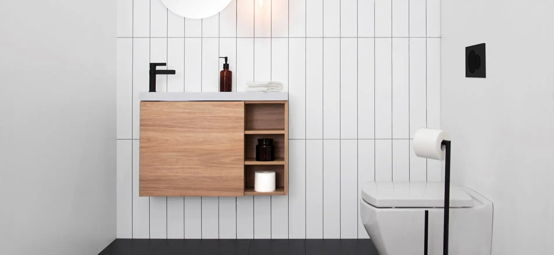 Small-Space-Powder-Room-Vanities Art Bathrooms