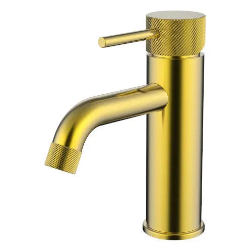 Cioso Curved Knurled Basin Mixer Millennium