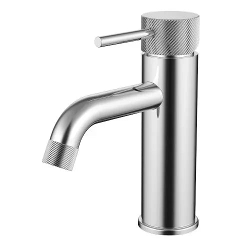 Cioso Curved Knurled Basin Mixer Millennium