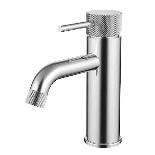 Cioso Curved Knurled Basin Mixer Millennium
