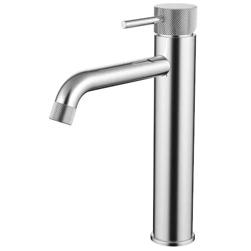 Cioso Curved Knurled Mid-Rise Basin Mixer Millennium