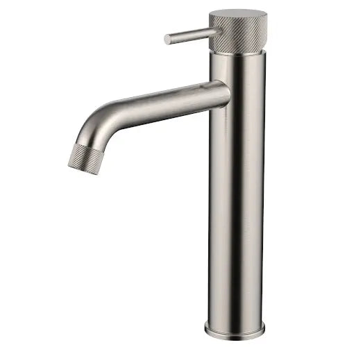 Cioso Curved Knurled Mid-Rise Basin Mixer Millennium