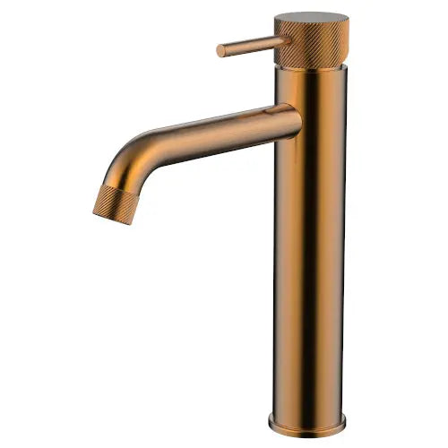 Cioso Curved Knurled Mid-Rise Basin Mixer Millennium