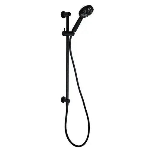Finesa Top Inlet Rail Shower Matte Black Millennium