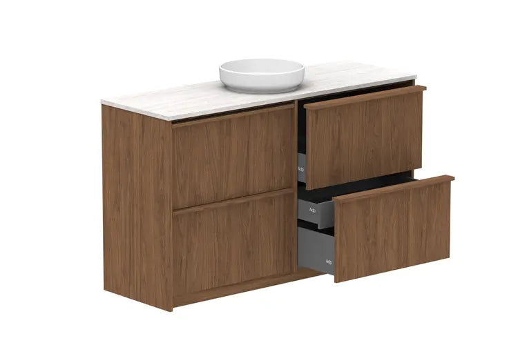Eli All Drawer Vanity with stone top - wall hung or freestanding ADP