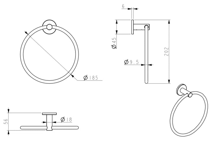 Mica Hand Towel Ring Bella Vista