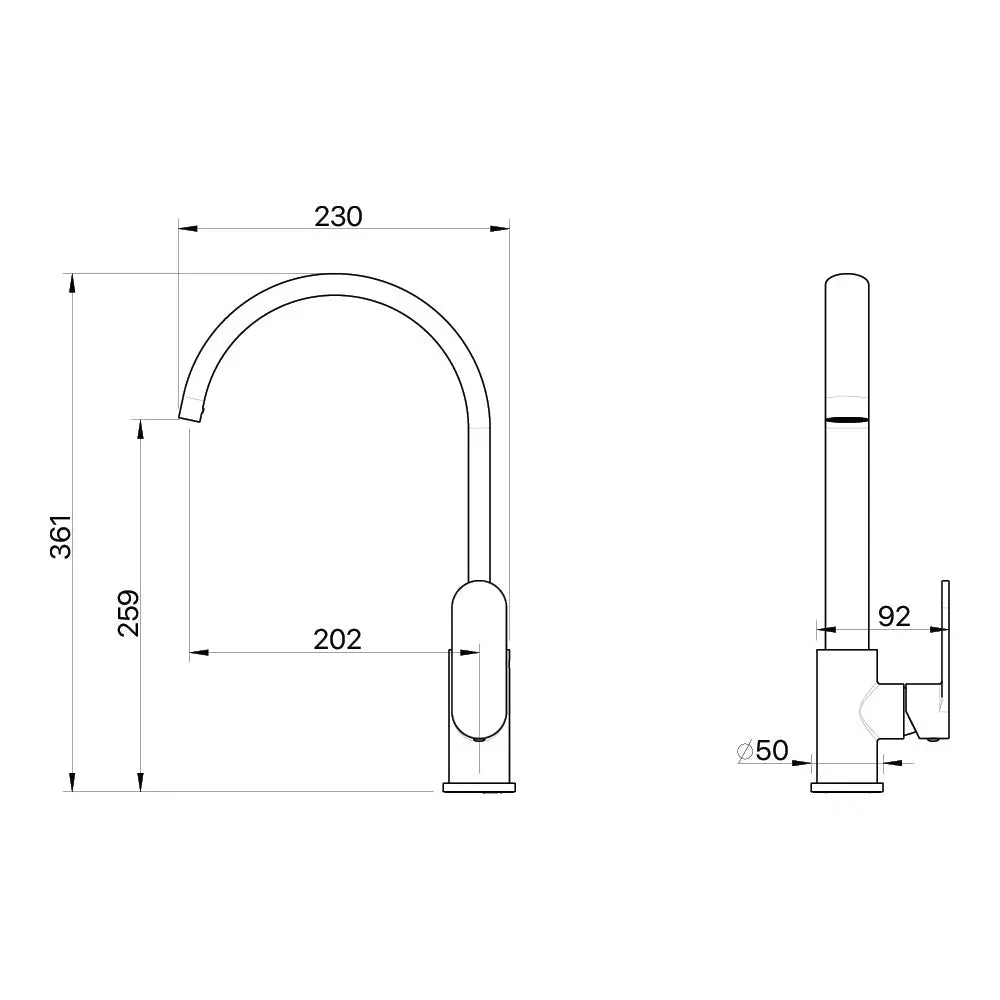 SAFFRON SINK MIXER LEAD FREE Brasshard