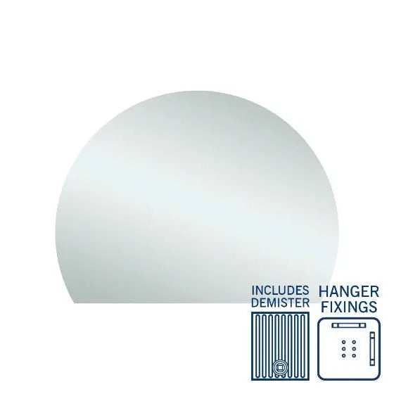 D-Shaped Polished Mirror - Demister Optional Thermogroup
