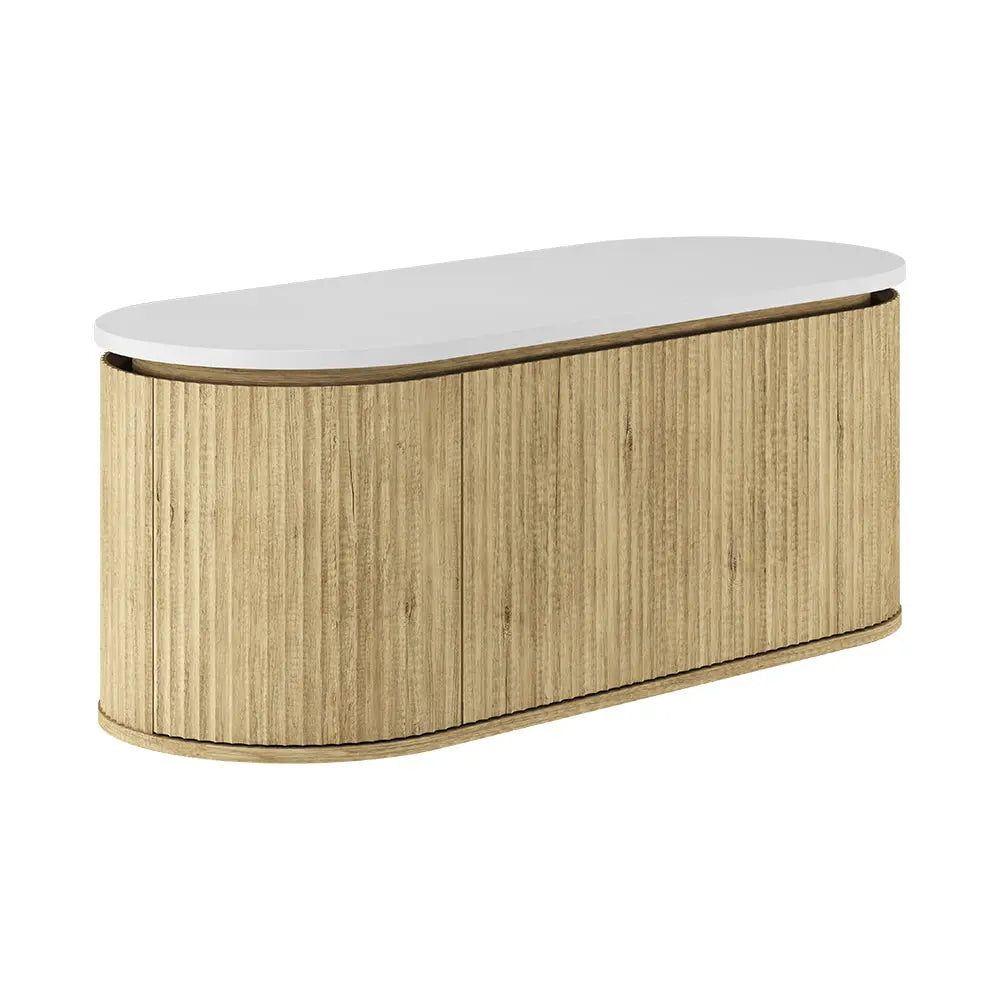 Empire Pill Scandi Oak Wall Hung Vanity Fienza