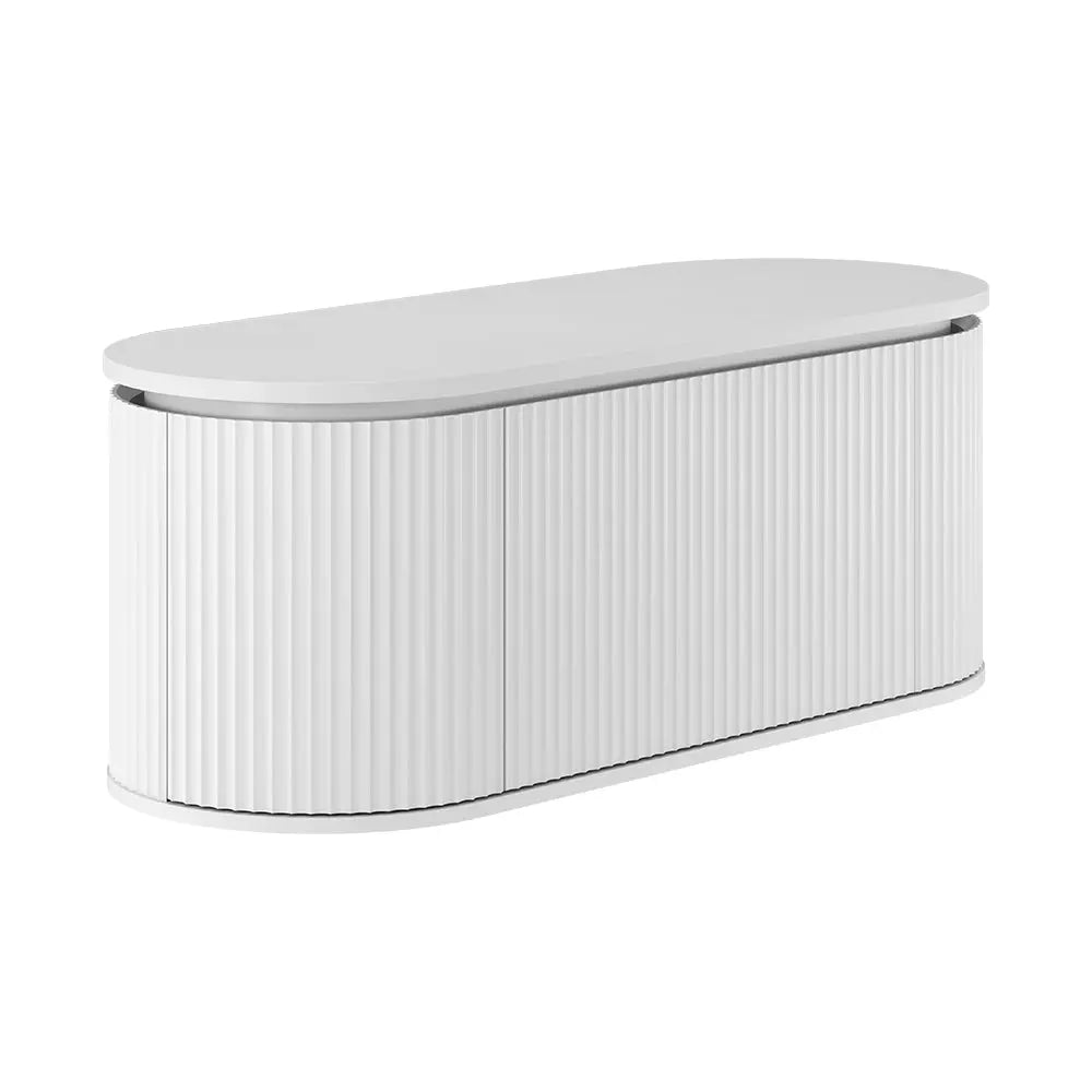 Empire Pill Satin White Wall Hung Vanity Fienza