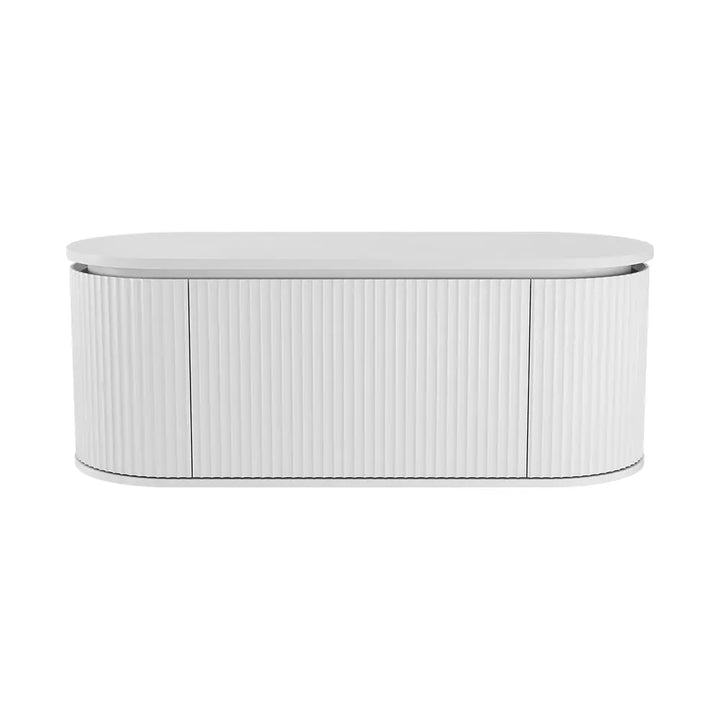 Empire Pill Satin White Wall Hung Vanity Fienza