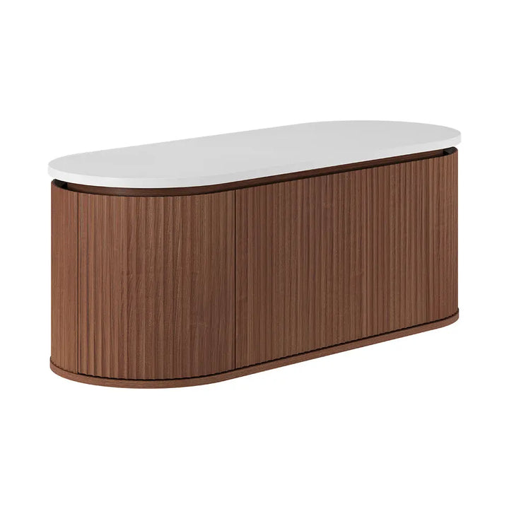 Empire Pill Walnut Wall Hung Vanity Fienza