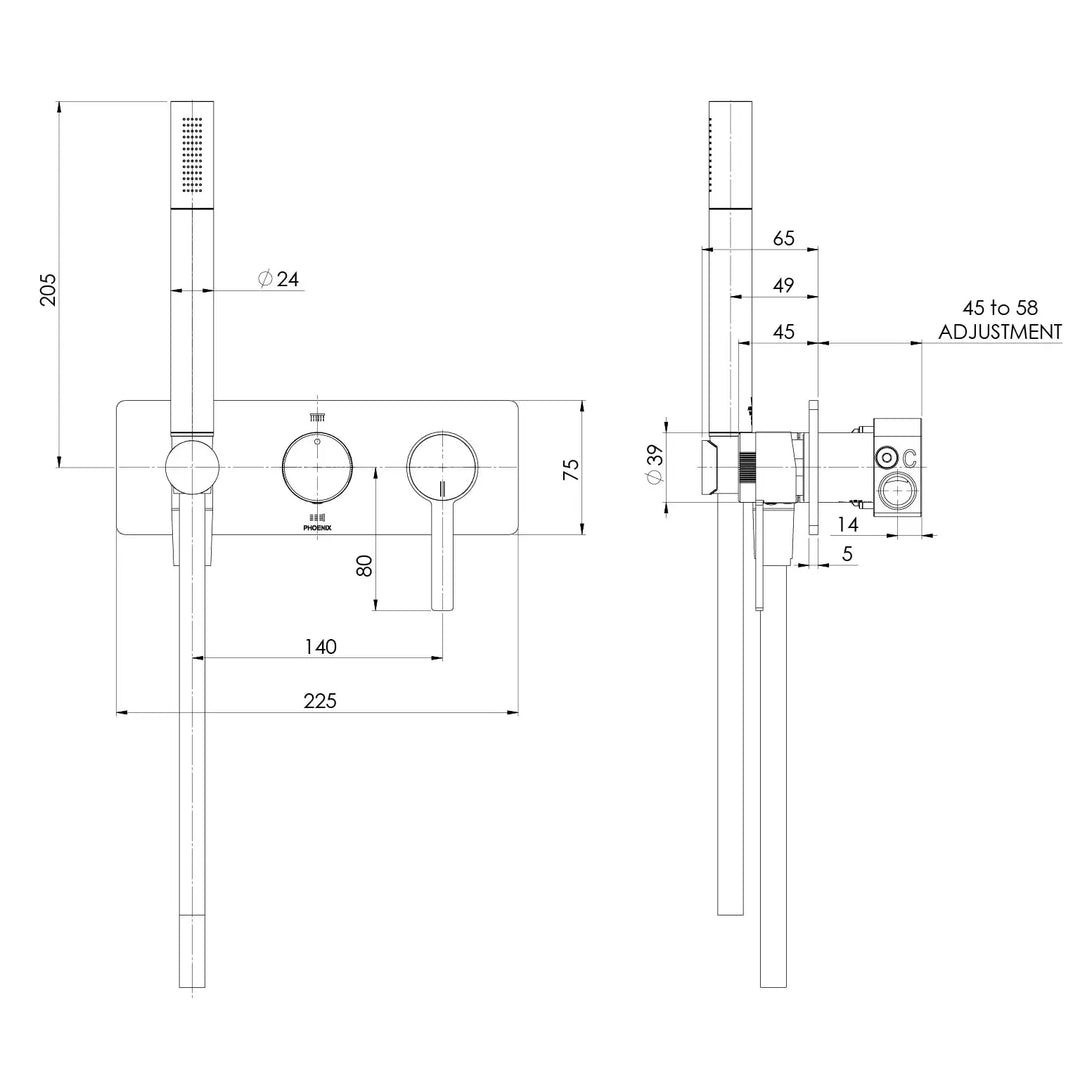 Lexi MKII Wall Shower System Phoenix