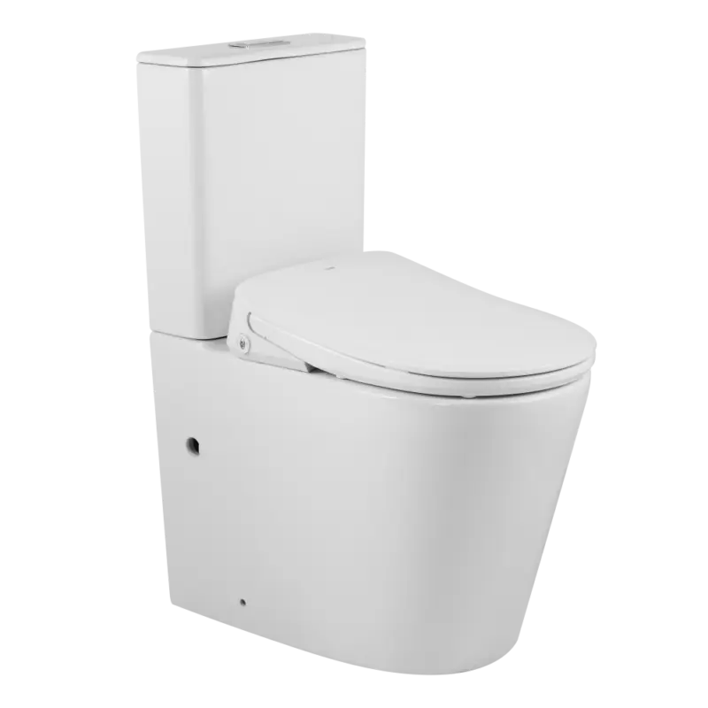 Zero Rimless Whirlpool extra height Flushing Toilet With Smart Bidet Suite Zumi Bathware