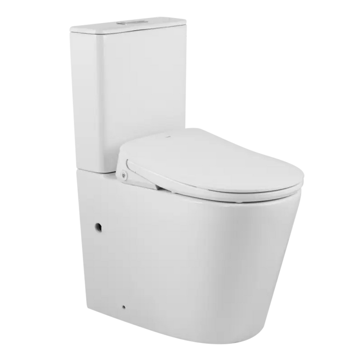 Zero Rimless Whirlpool extra height Flushing Toilet With Smart Bidet Suite Zumi Bathware