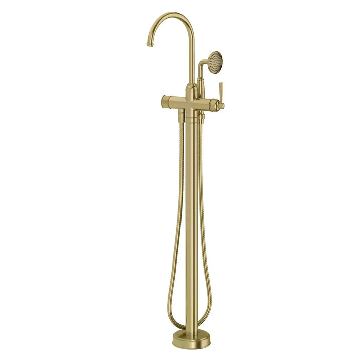 Cromford Floor Mounted Bath Mixer with Hand Shower Phoenix