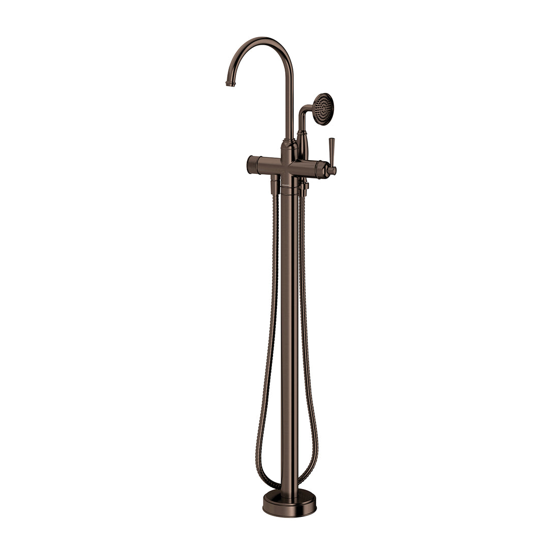 Cromford Floor Mounted Bath Mixer with Hand Shower
