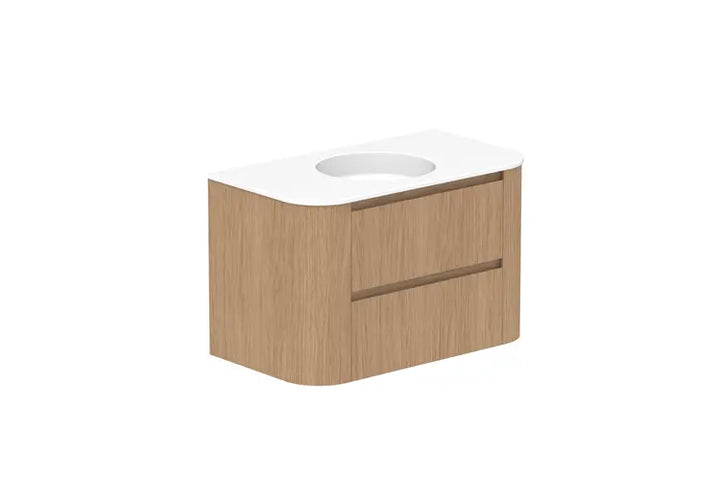 Thea Curved Vanity with matte ceramic top ADP