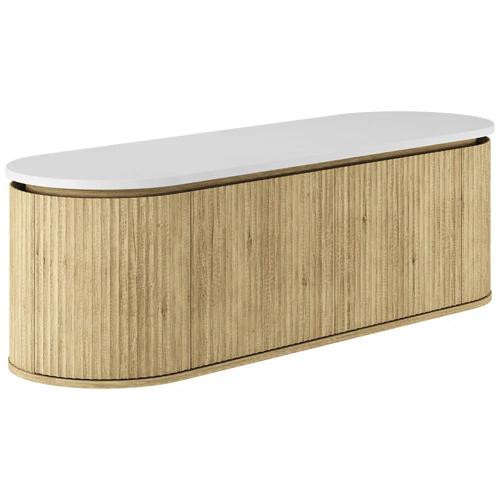 Empire Pill Scandi Oak Wall Hung Vanity Fienza