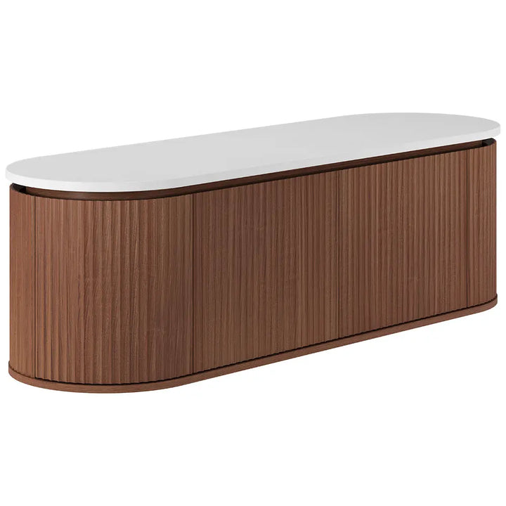 Empire Pill Walnut Wall Hung Vanity Fienza