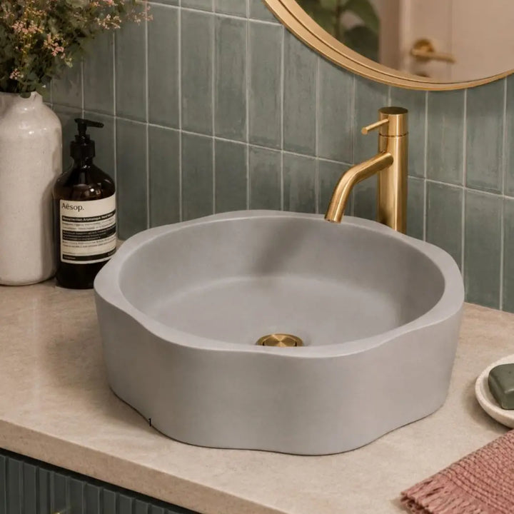 Flora Above Counter Stone Basin - various finishes PIETRA BIANCA