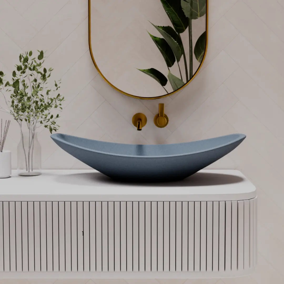 Boat Above Counter Stone Basin - various finishes PIETRA BIANCA