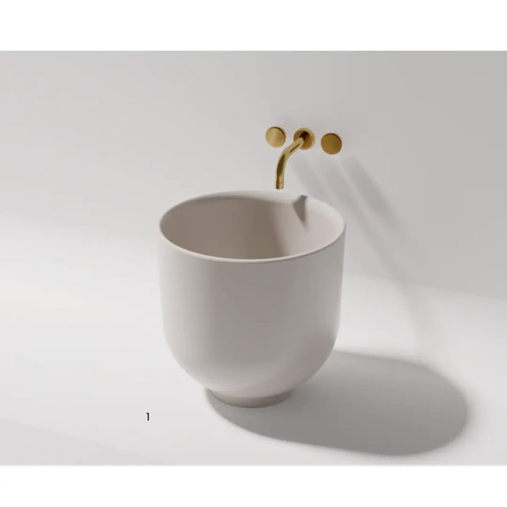 Halo Above Counter Stone Basin - various finishes PIETRA BIANCA