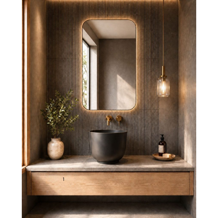 Halo Above Counter Stone Basin - various finishes PIETRA BIANCA
