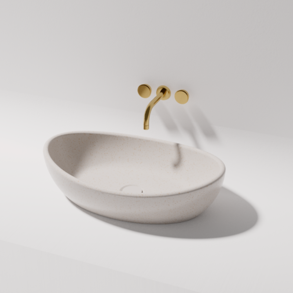 Mila Above Counter Stone Basin - various finishes - ON DISPLAY PIETRA BIANCA