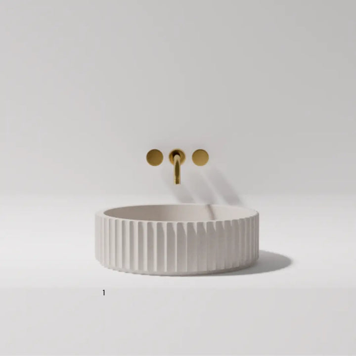 Briza Round Above Counter Stone Basin - various finishes PIETRA BIANCA