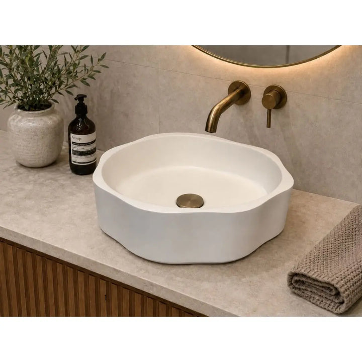 Flora Above Counter Stone Basin - various finishes PIETRA BIANCA