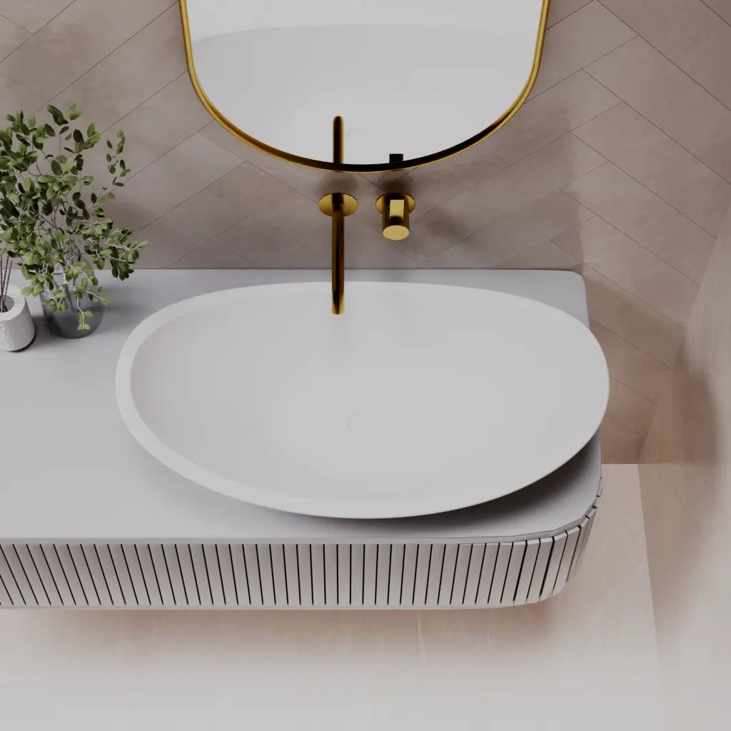 Boat Above Counter Stone Basin - various finishes PIETRA BIANCA