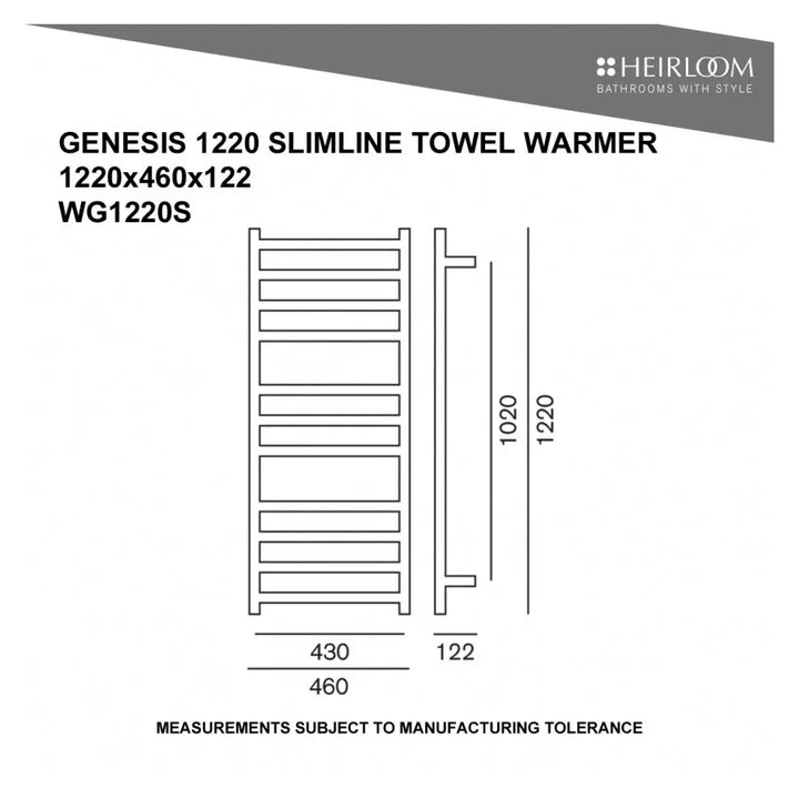 Genesis 1220 Slimline Towel Warmer Heirloom