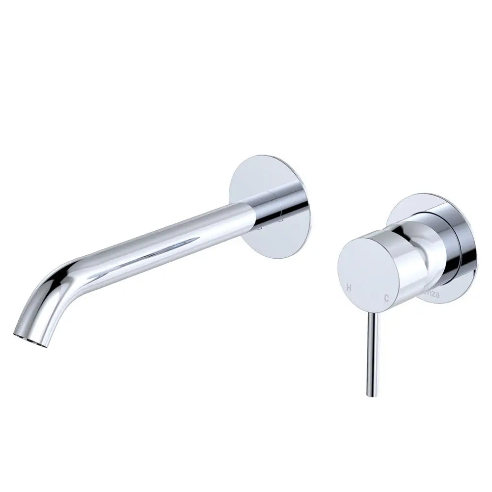 Kaya Basin/Bath Wall Mixer Set, Round Plates, 200mm Outlet Fienza