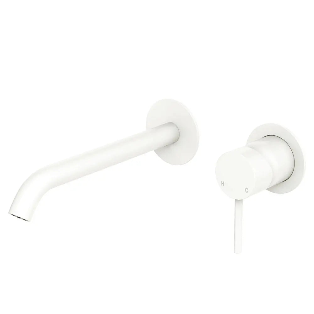 Kaya Basin/Bath Wall Mixer Set, Round Plates, 200mm Outlet Fienza