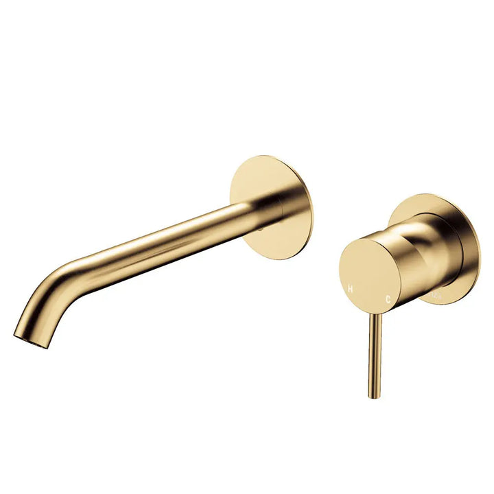 Kaya Basin/Bath Wall Mixer Set, Round Plates, 200mm Outlet Fienza