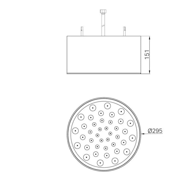 SERENITY CEILING SHOWER HEAD GUN METAL Nero tapware