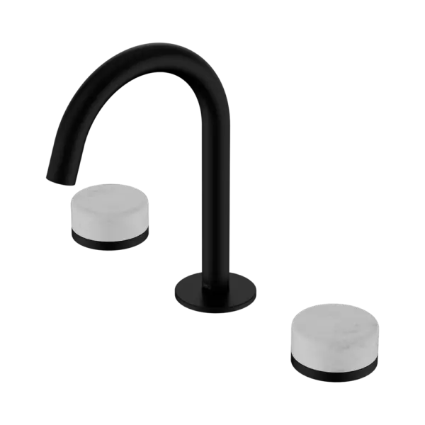 Serenity Basin Set Arc Spout Matte Black Trim Nero tapware