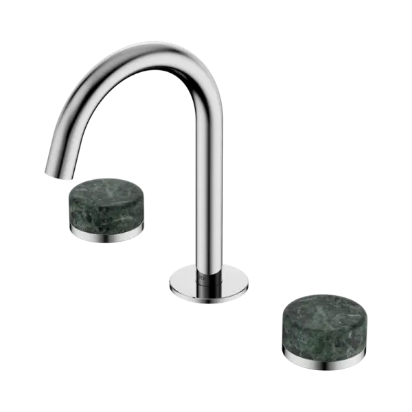 Serenity Basin Set Arc Spout Chrome Trim Nero tapware
