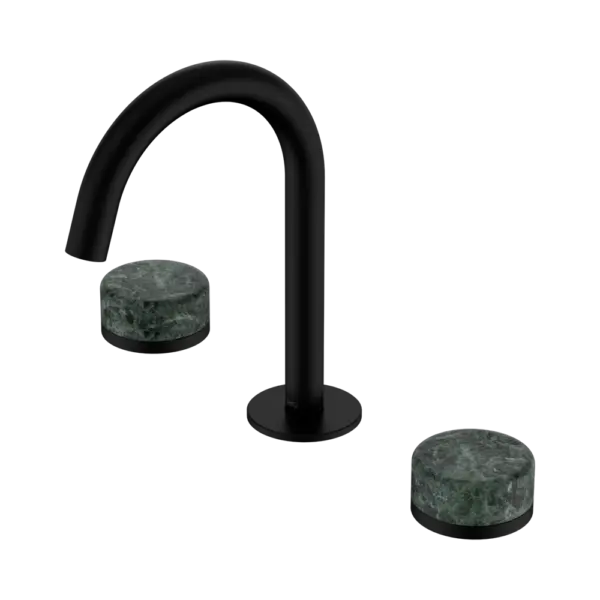 Serenity Basin Set Arc Spout Matte Black Trim Nero tapware