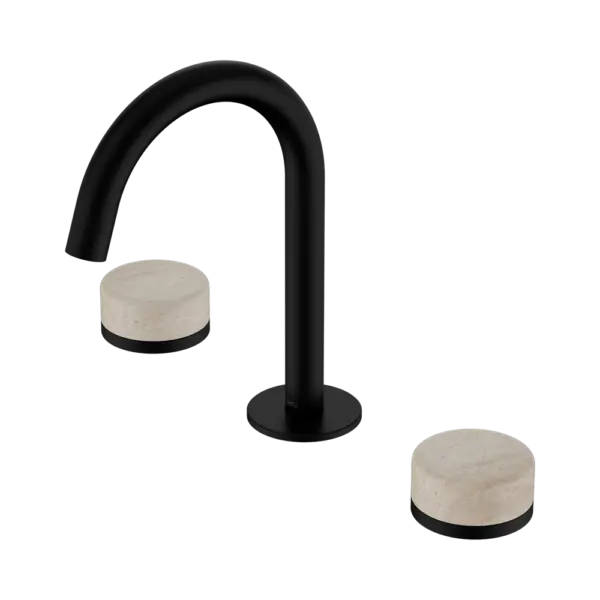 Serenity Basin Set Arc Spout Matte Black Trim Nero tapware