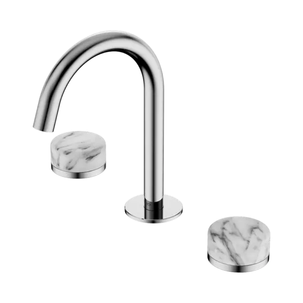 Serenity Basin Set Arc Spout Chrome Trim Nero tapware
