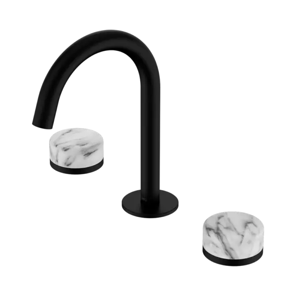 Serenity Basin Set Arc Spout Matte Black Trim Nero tapware
