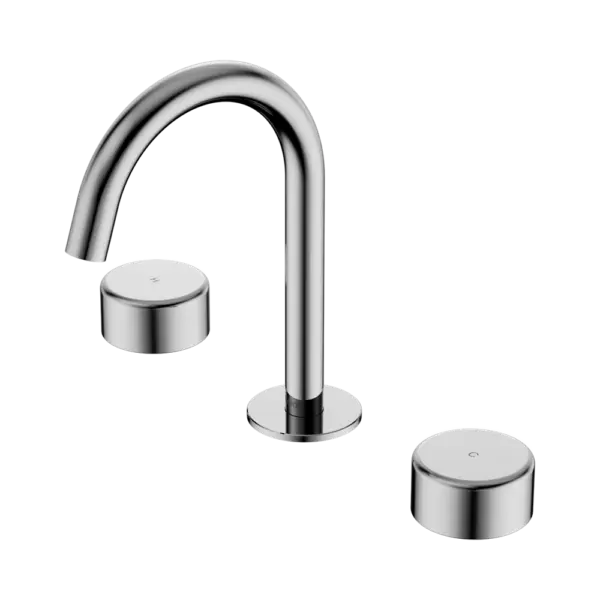 Serenity Basin Set Arc Spout Chrome Trim Nero tapware