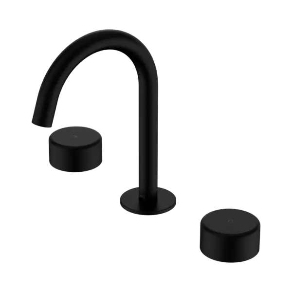 Serenity Basin Set Arc Spout Matte Black Trim Nero tapware