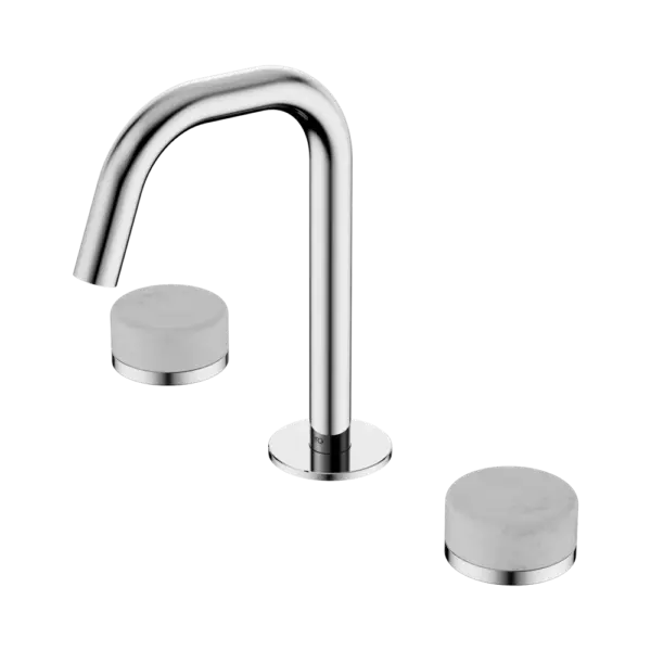 Serenity Basin Set Edge Spout Chrome Trim Nero tapware